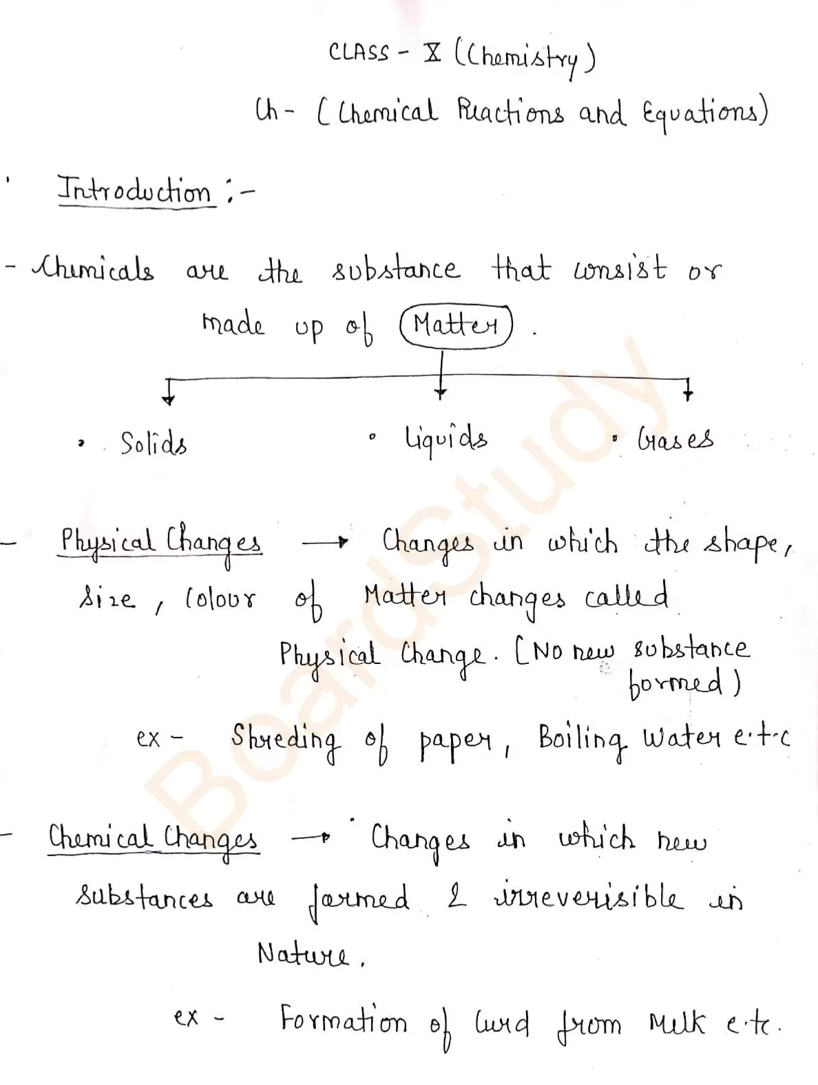Chemical reaction and equation notes 001