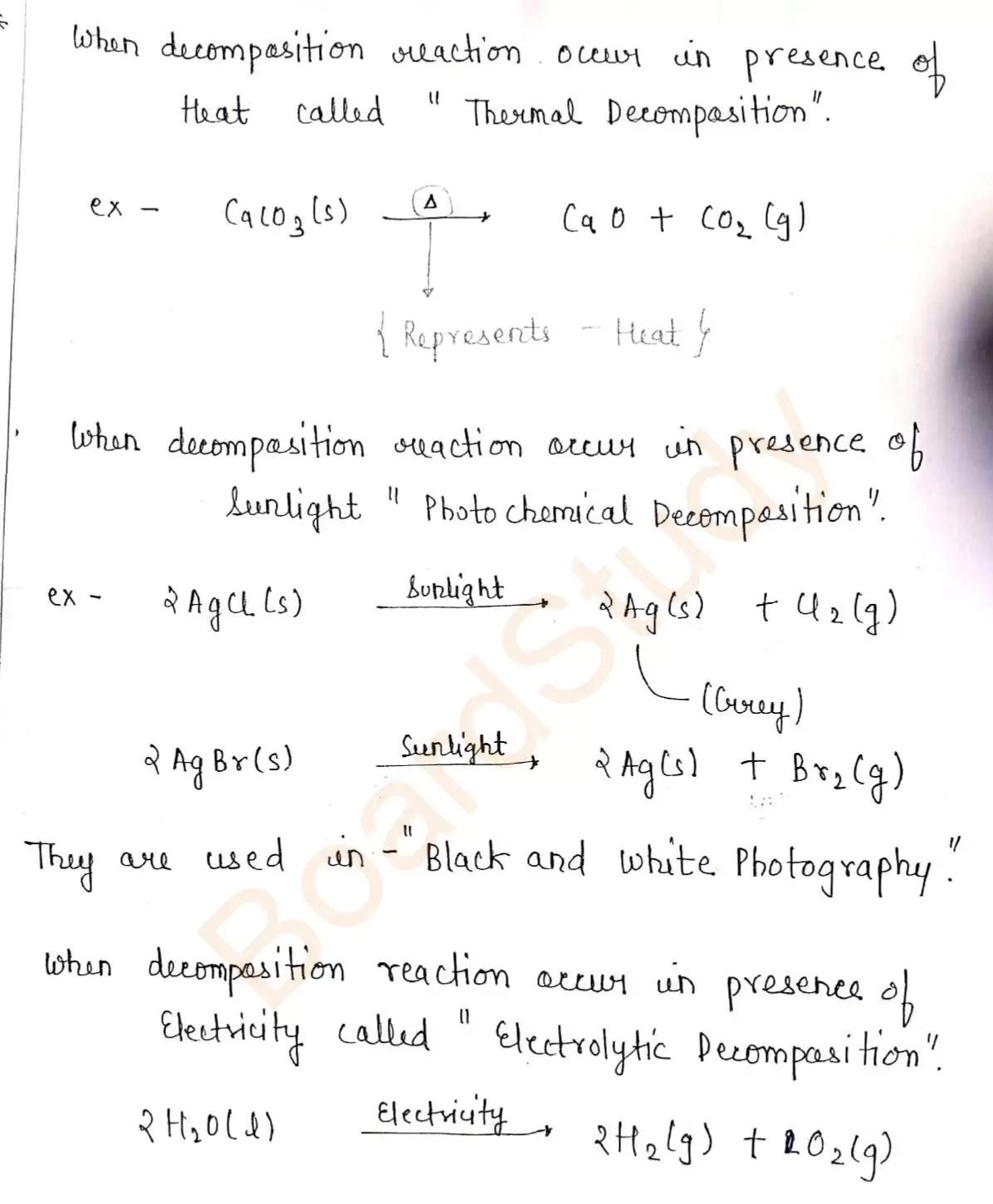 Chemical reaction and equation notes 011