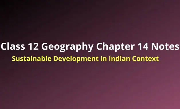 Class 12 Geography Chapter 14 Handwritten Notes
