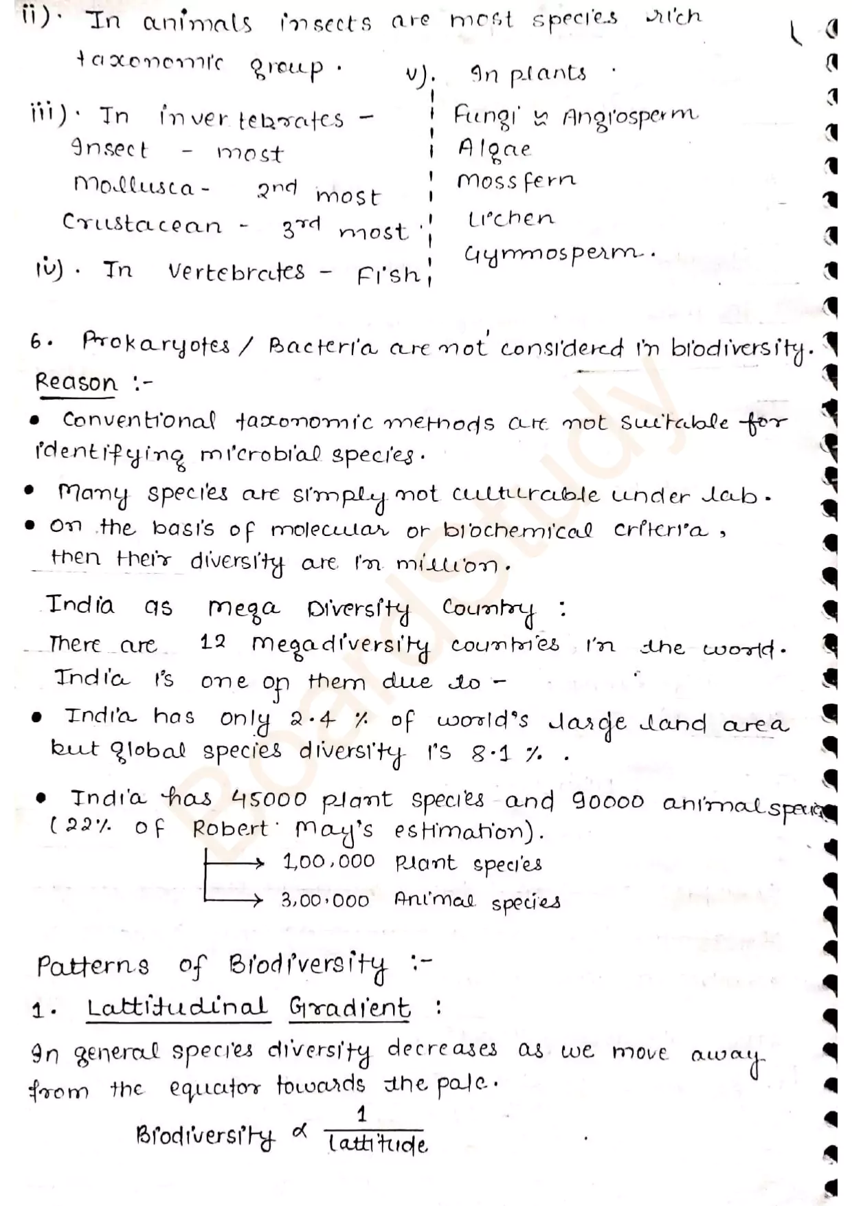 Biodiversity & Conservation notes 002