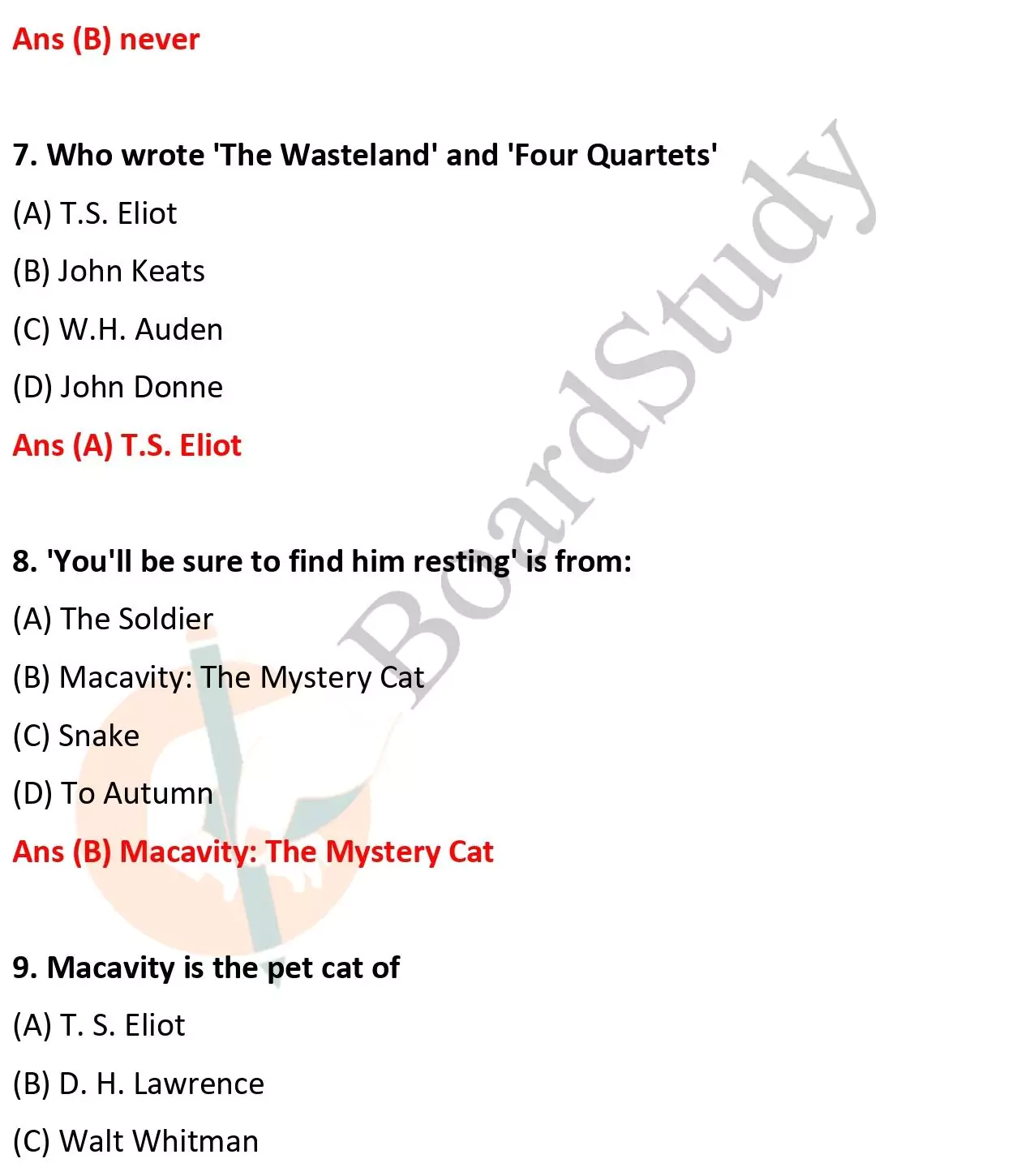 MACAVITY QUESTIONS ANSWERS 003