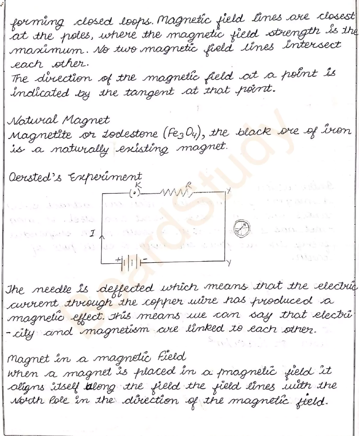 Magnetic effect of electric current notes 002