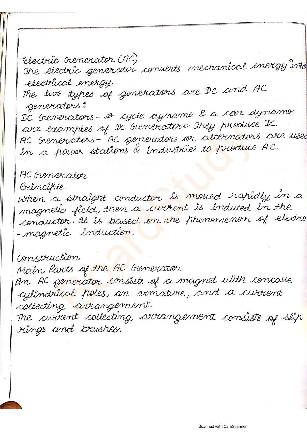 Magnetic effect of electric current notes 013