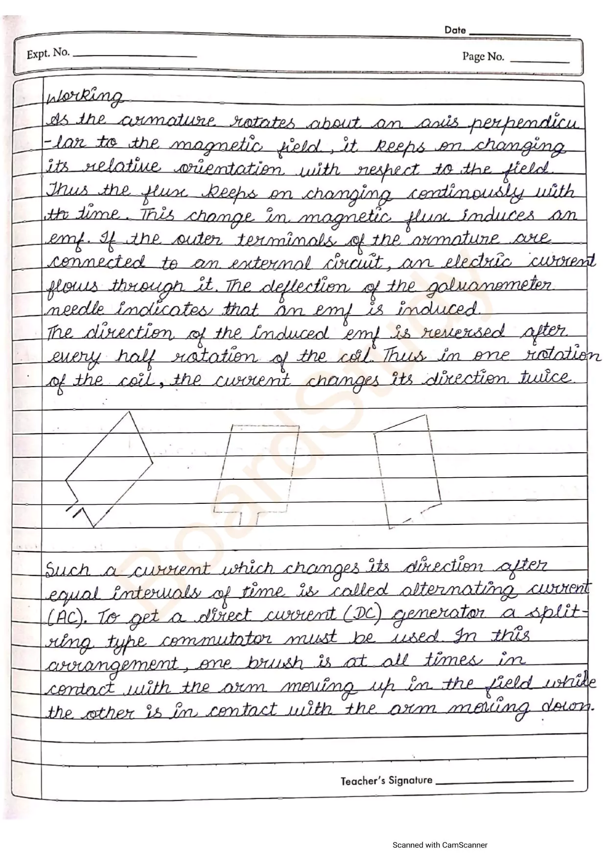 Magnetic effect of electric current notes 014