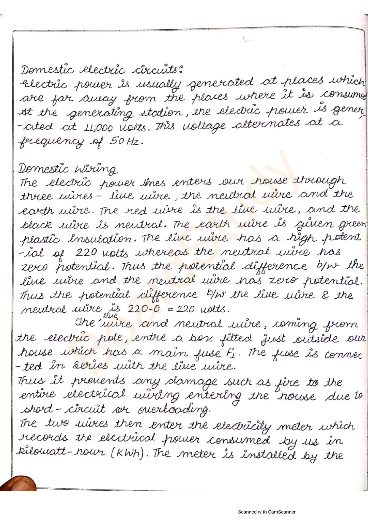 Magnetic effect of electric current notes 017