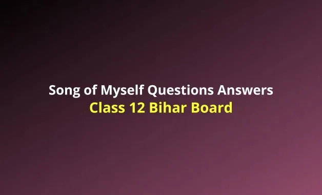 Song of Myself Questions and Answers