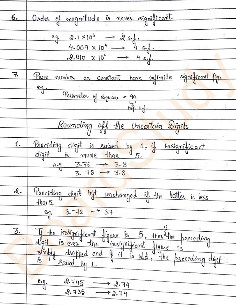 Units and measurements notes 010