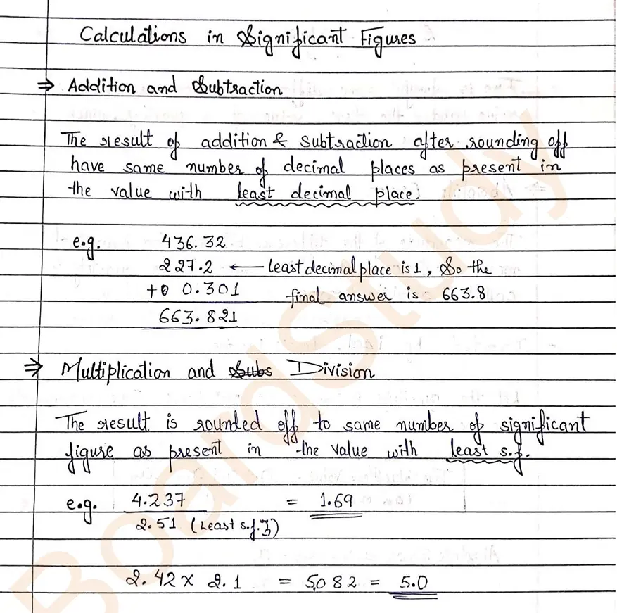 Units and measurements notes 011