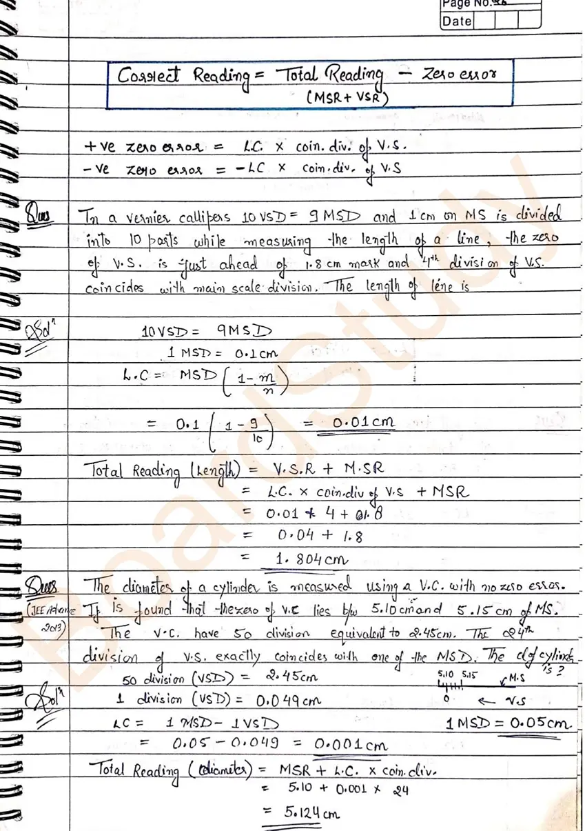 Units and measurements notes 019