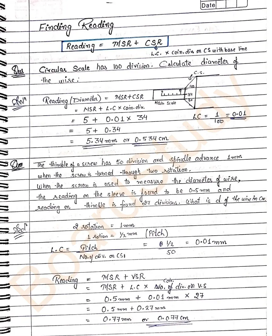 Units and measurements notes 021