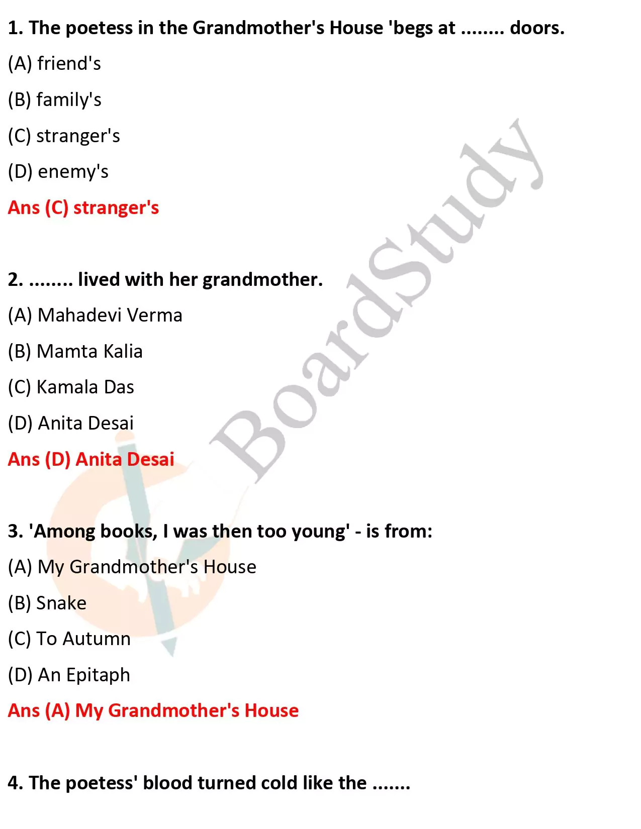 my grandmother house questions answers 001