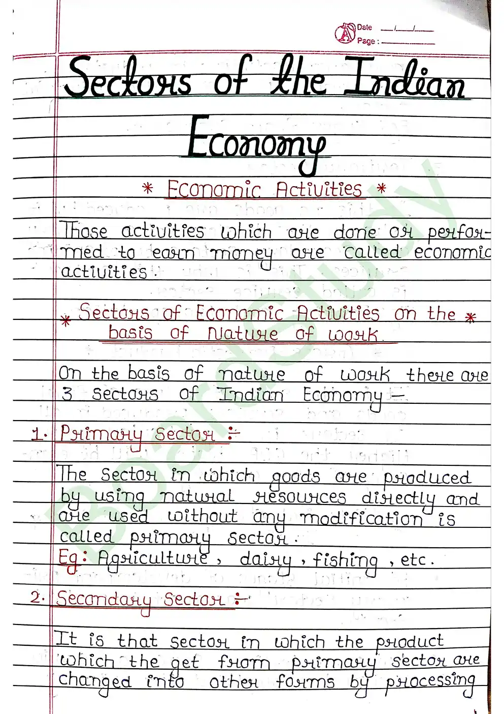 2. Sectors of the Indian Economy page 0001