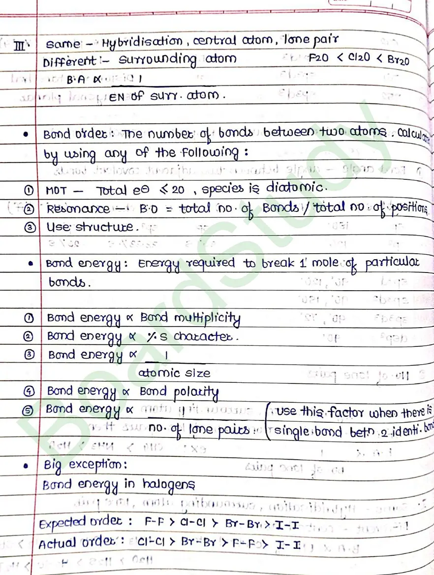 Chemical Bonding & Molecular Structure notes page 0007