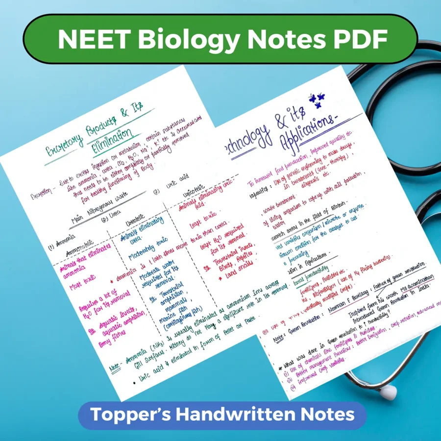 NEET Biology Handwritten Notes PDF Download (Topper's Handwritten Notes)