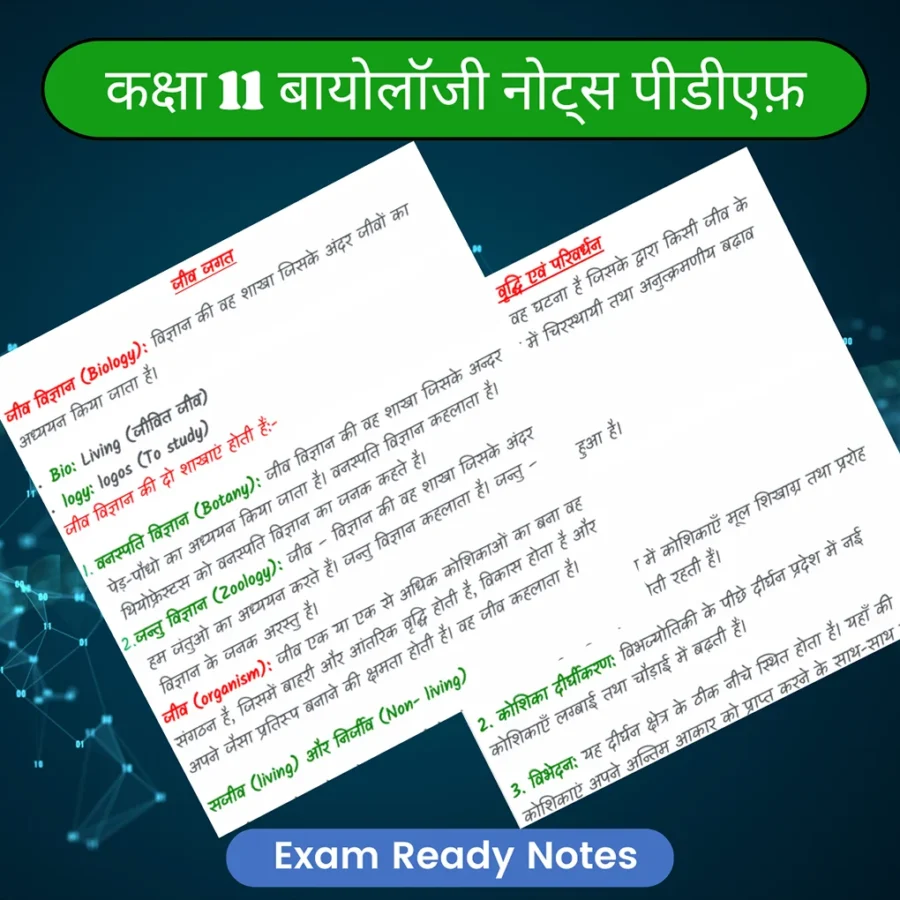 Class 11 biology notes in hindi