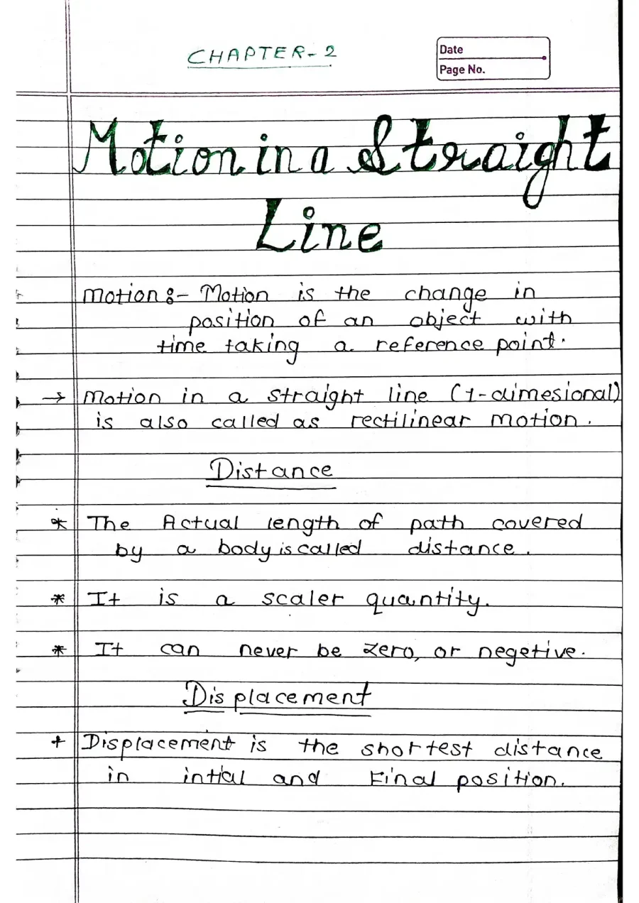 Class 11 Physics Notes PDF Download 2025-2026 (Topper's Handwritten Notes) - Image 3
