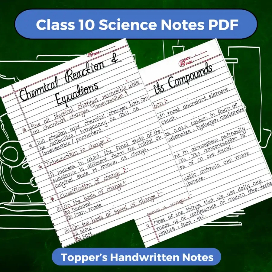 Class 10 Science Notes PDF Download 2025-2026 (Topper's Handwritten Notes)