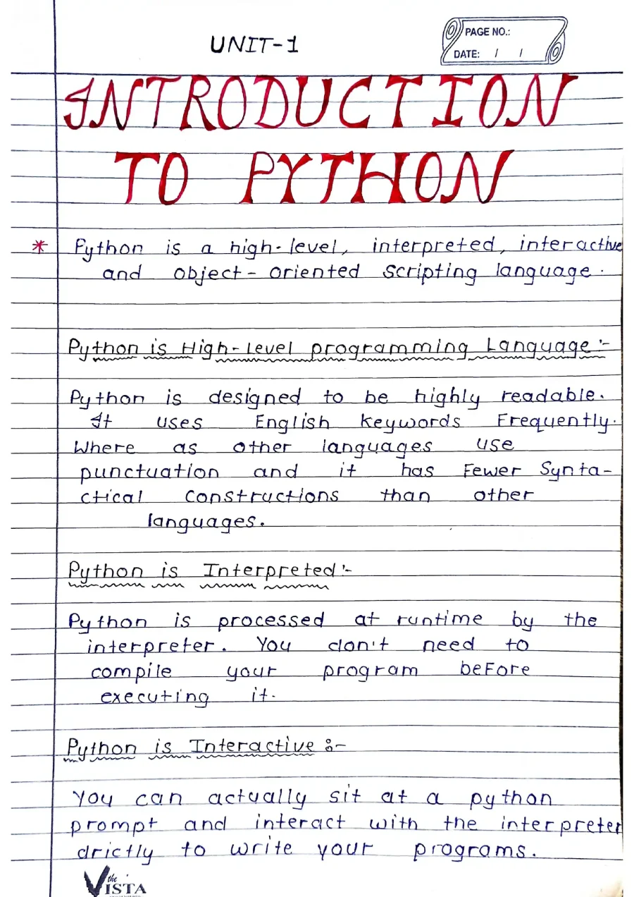 Python Colourful Handwritten Notes PDF - Image 2