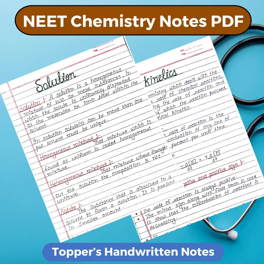 NEET Chemistry Handwritten Notes PDF Download (Topper's Handwritten Notes)