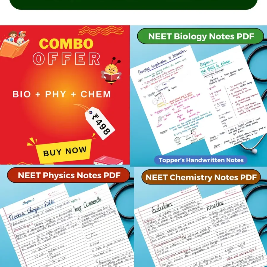 NEET Biology + Physics + Chemistry Handwritten Notes PDF Download (Topper's Handwritten Notes)