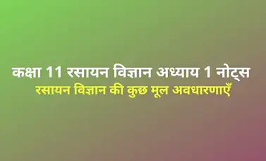 class 11 chemistry chapter 1 notes