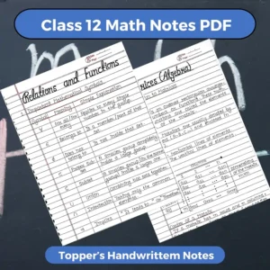 class 12 Math Notes PDF Download