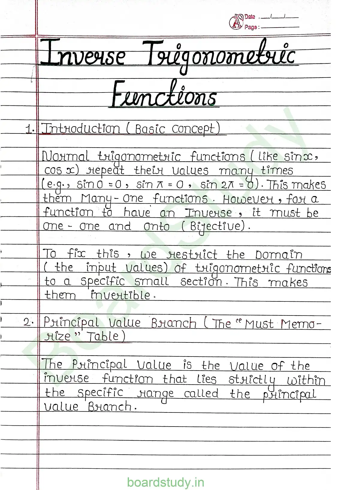 2. Inverse trigonometry functions page 0001