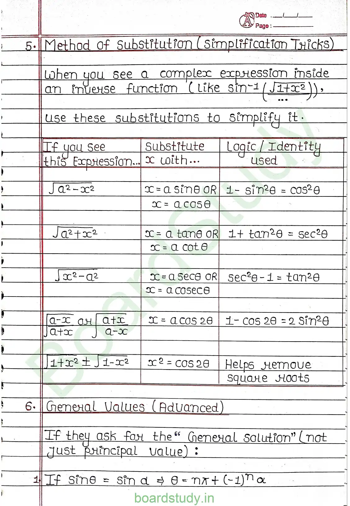 2. Inverse trigonometry functions page 0007