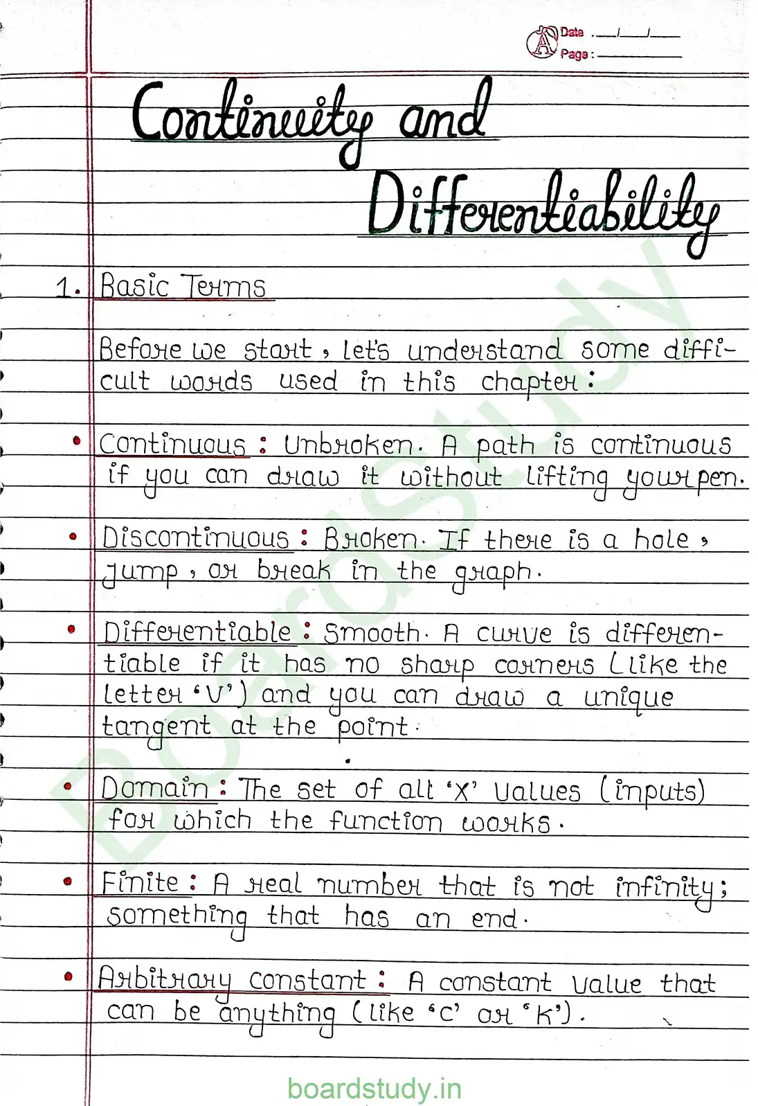 5. Continuity and differentiability page 0001