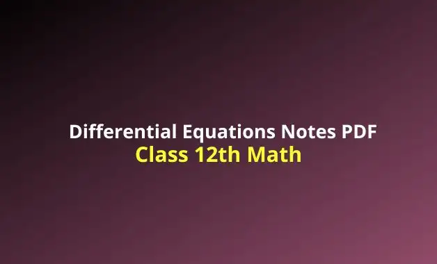 Differential Equations
