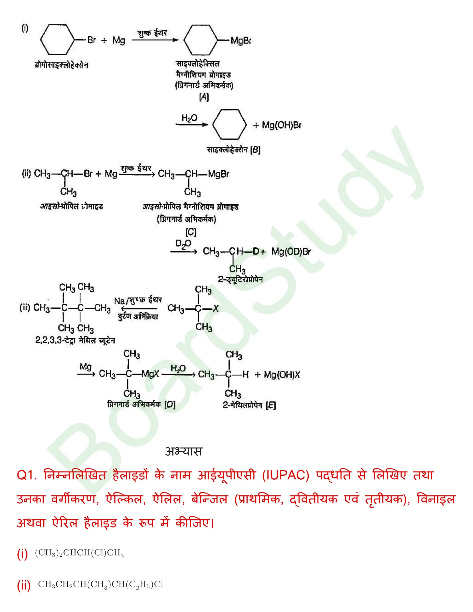 class 12 chemistry haloalkanes and haloarenes solution in hindi page 0010