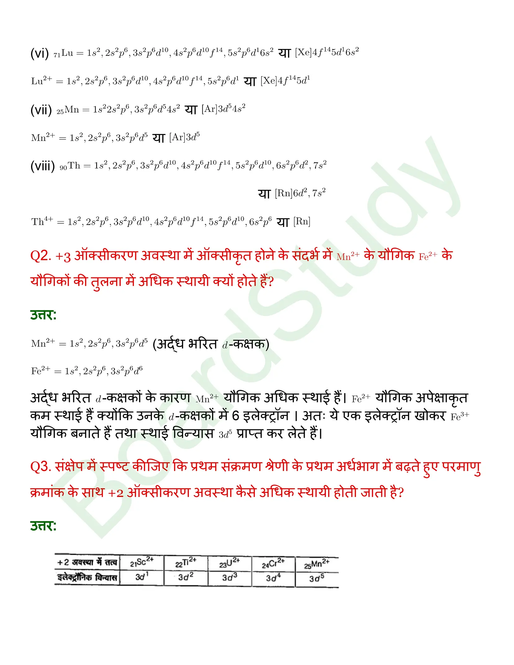 class 12 chemistry the d f Block Elements solution in hindi page 0006
