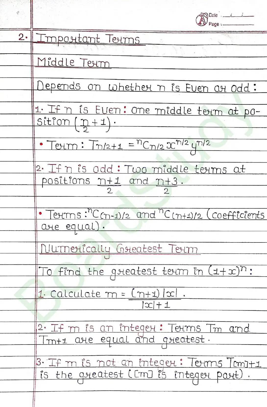 Binomial Theorem class 11 chapter 7 page 0002