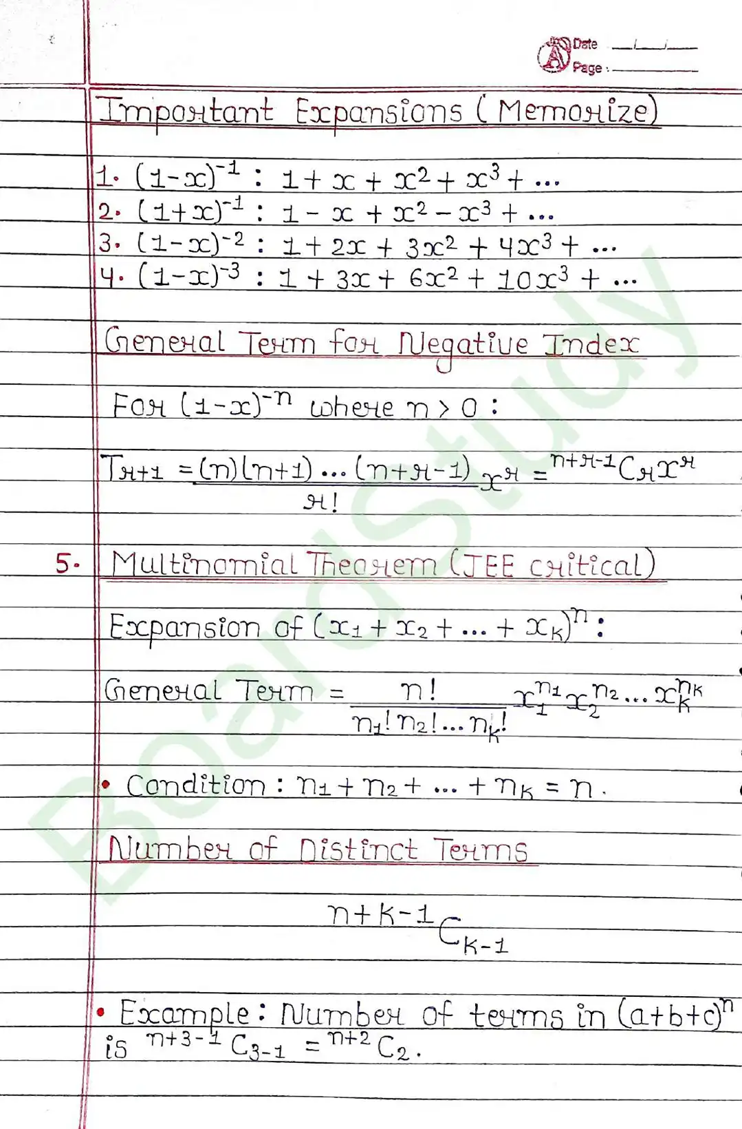 Binomial Theorem class 11 chapter 7 page 0004