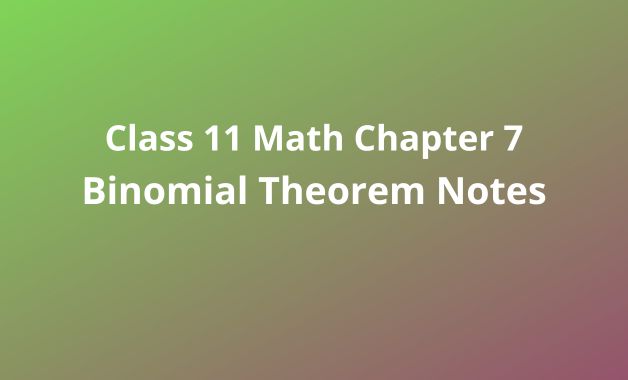 Binomial Theorem