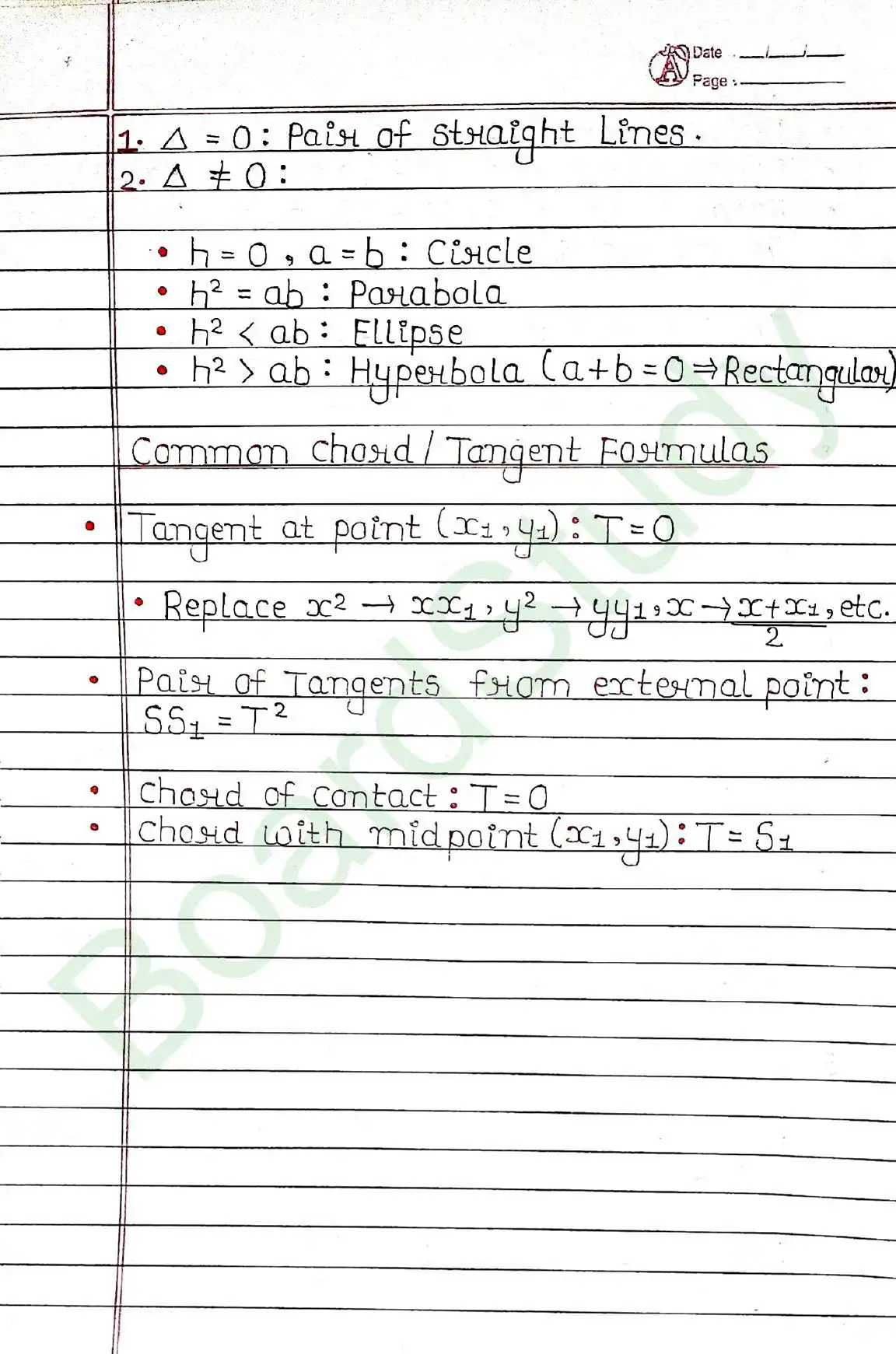 Conic Sections class 11 chapter 10 page 0006