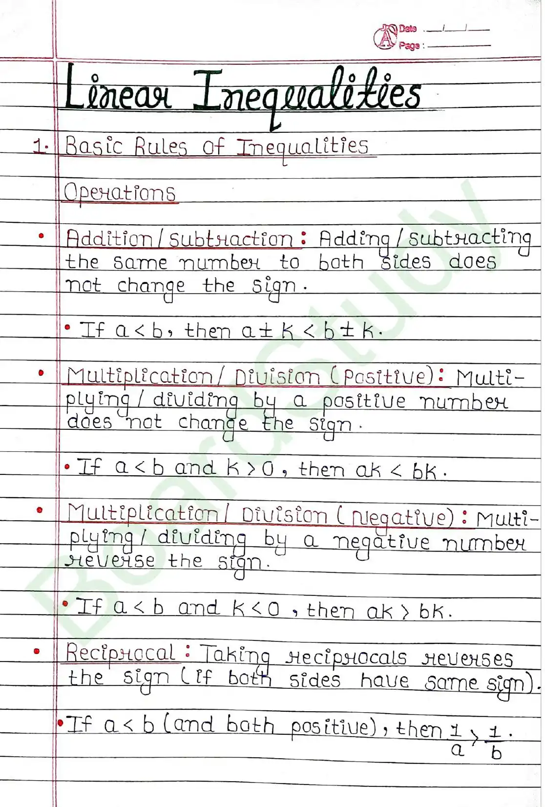 Linear Inequalities class 11 chapter 5 page 0001