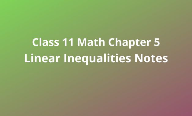Linear Inequalities