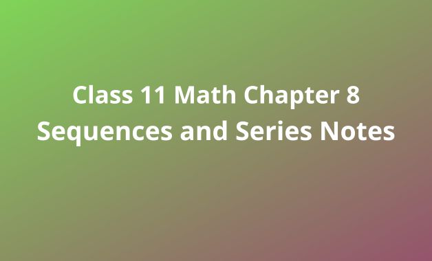 Sequences and Series