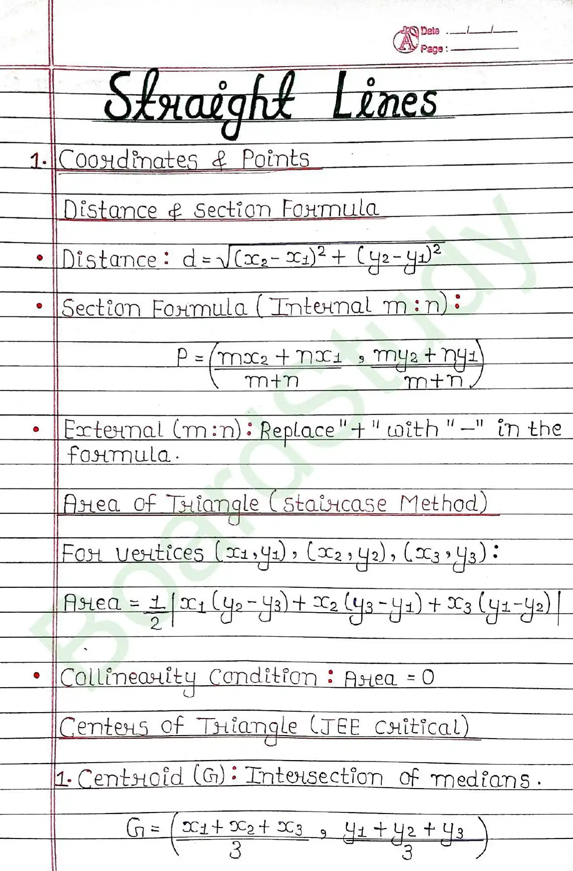 Straight Lines class 11 chapter 9 page 0001