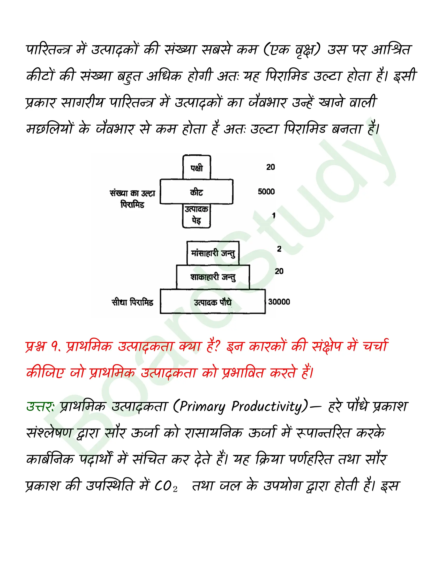 class 12 biology Ecosystem solution in hindi page 0017