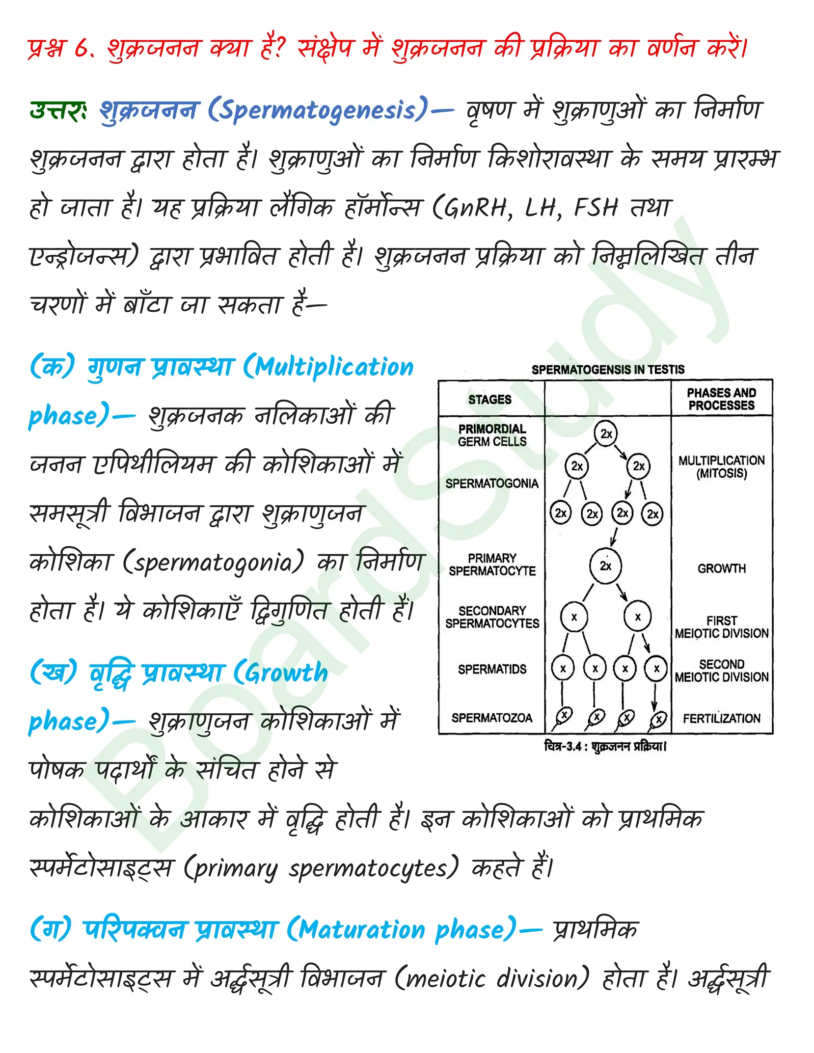 class 12 biology Human Reproduction solution in hindi page 0006