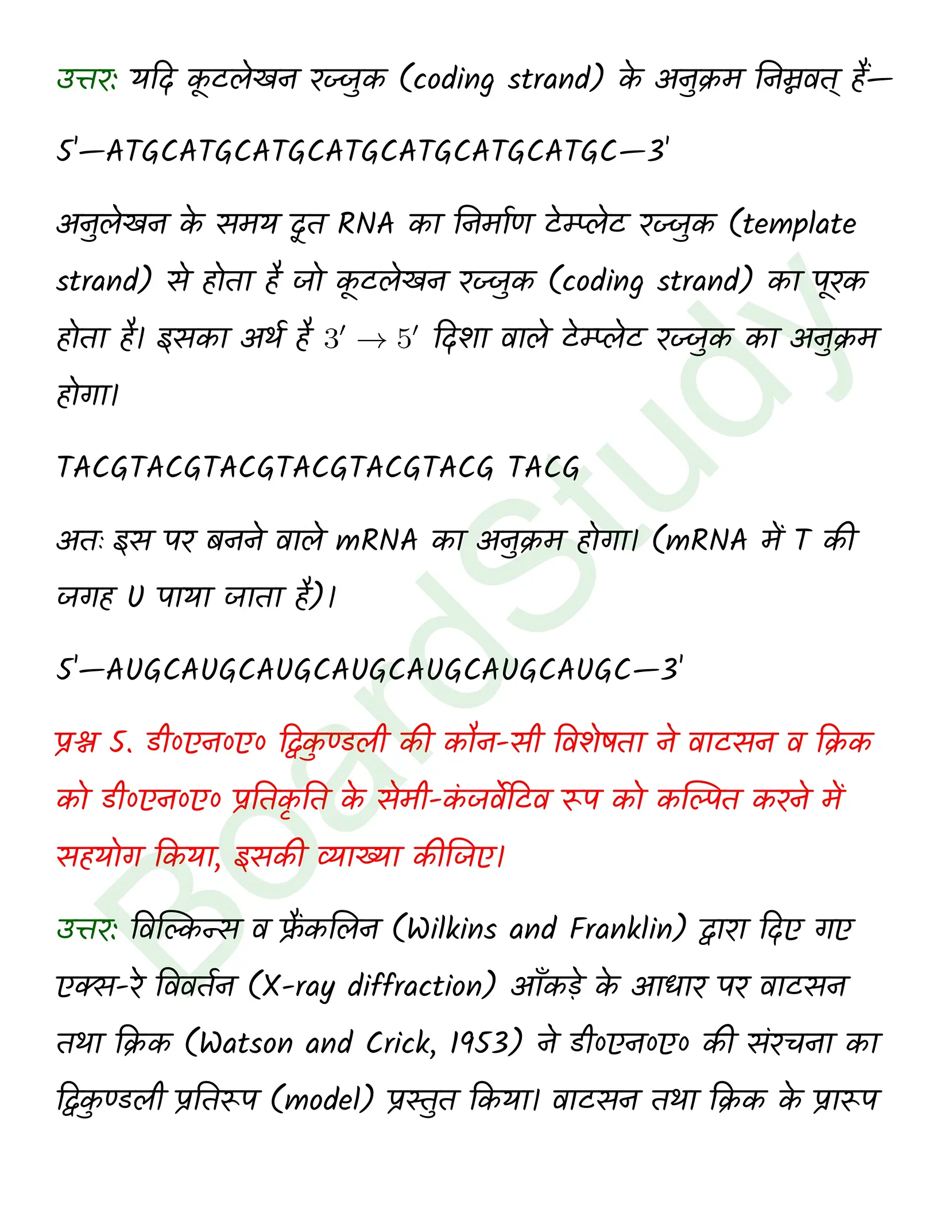 class 12 biology Molecular Basis of Inheritance solution in hindi page 0003