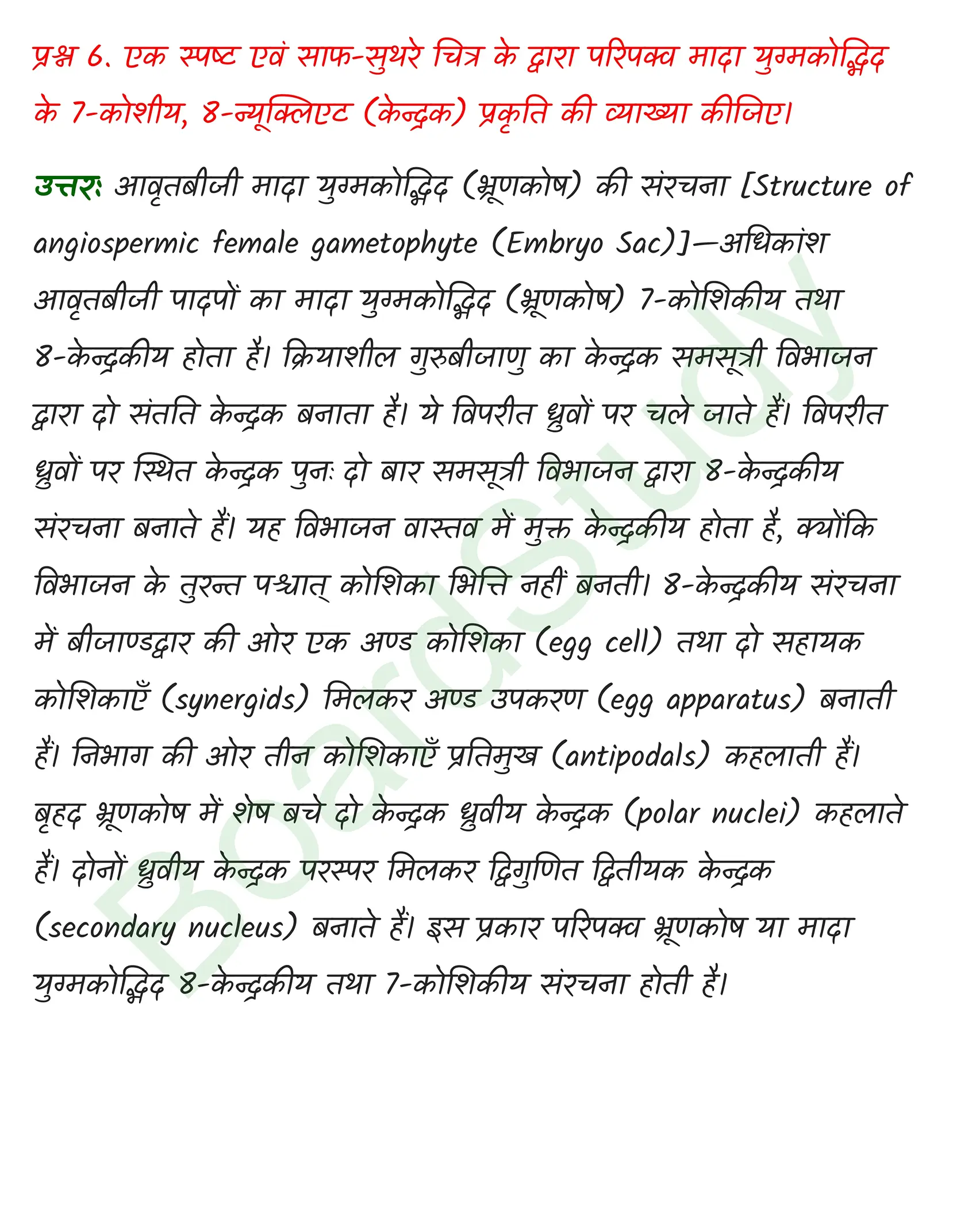 class 12 biology Sexual Reproduction in Flowering Plants solution in hindi page 0005