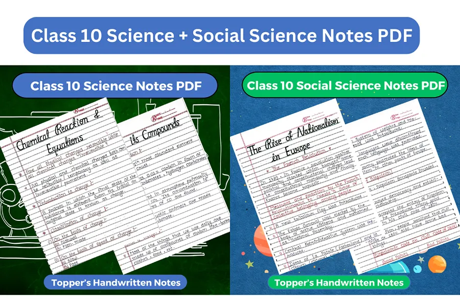 class 10 science and social science noes