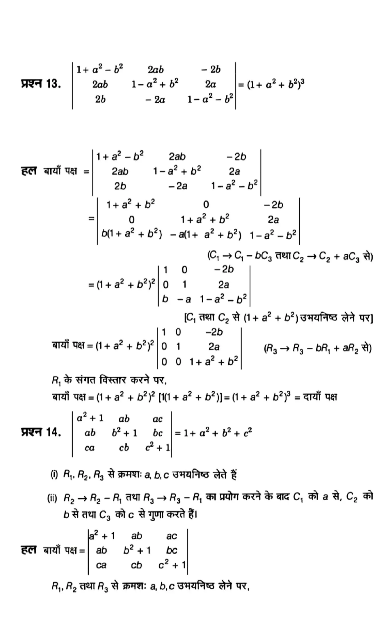 Class 12th maths determinants solutions in hindi page 0013