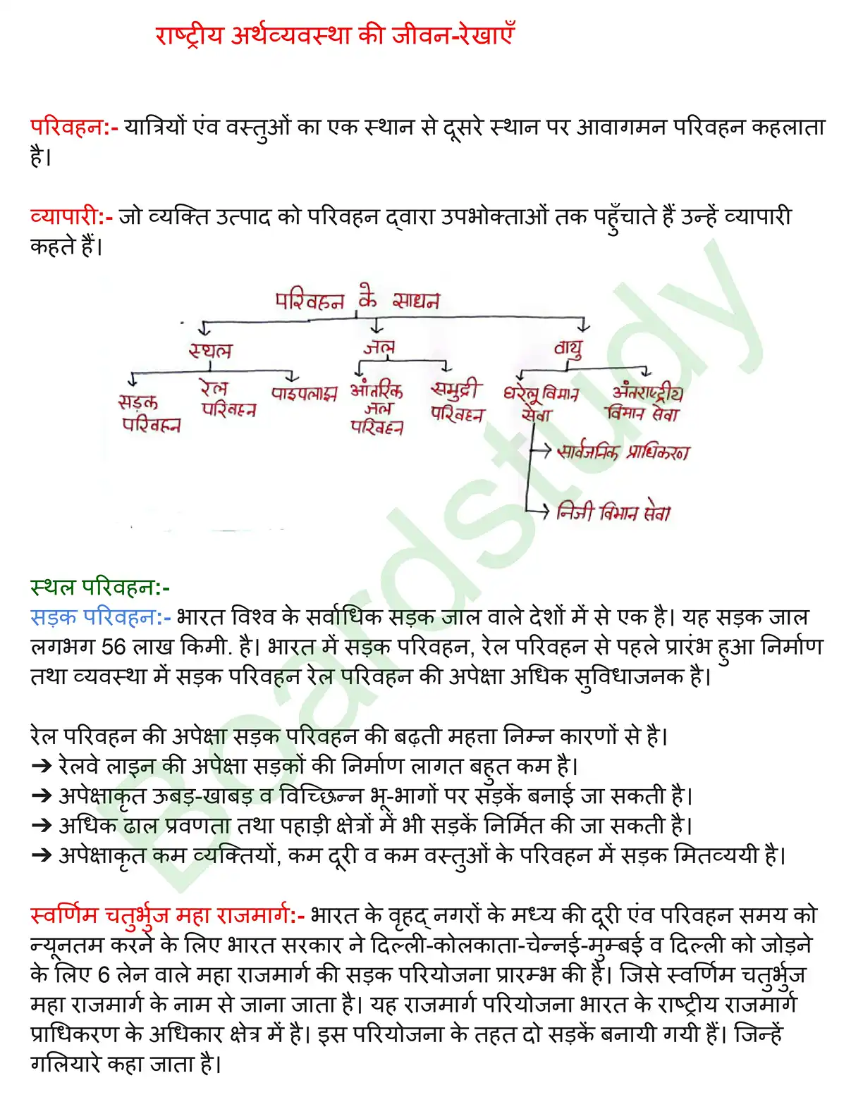 राष्ट्रीय अर्थव्यवस्था की जीवन रेखाएँ. page 0001