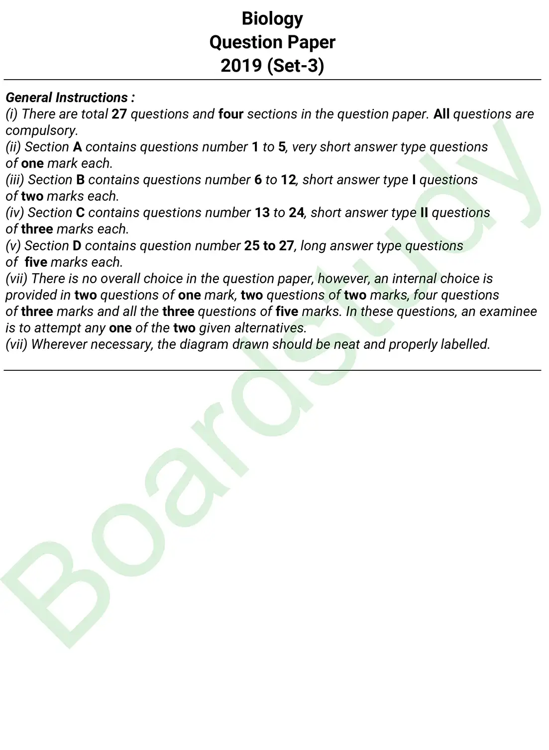 Biology PYQ 2019. . page 0001