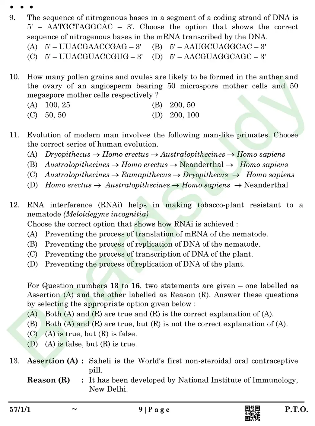 Biology PYQ 2025 set page 0009