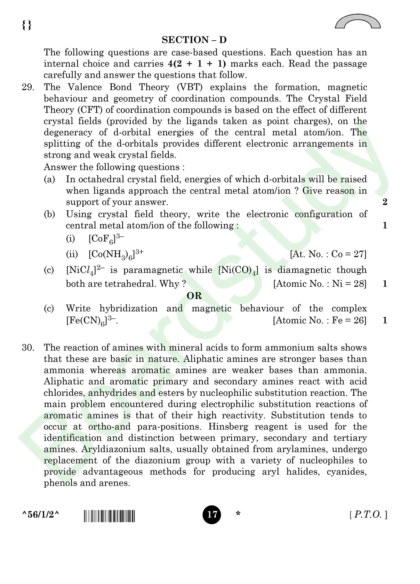 CHemistry PYQ 2025. 1 page 0017